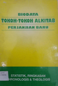 Image of BIODATA TOKOH-TOKOH ALKITAB PERJANJIAN BARU