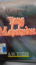 mengenal yang mahakudus