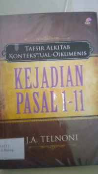 Image of Tafsir alkitab kontekstual oikumenes kejadian pasal 1-11