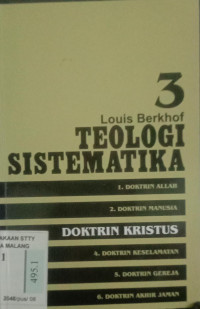 Image of Teologi Sistematika Jilid 3 Doktrin Kristus